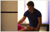 Robert Simon applying chigong therapy